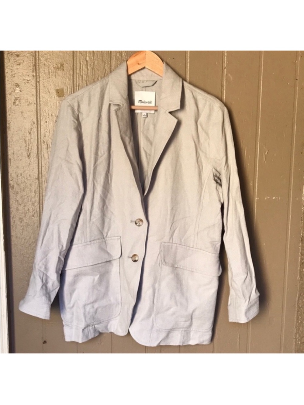 Madewell Breezewoven Larsen Blazer in ashen Sage Size S